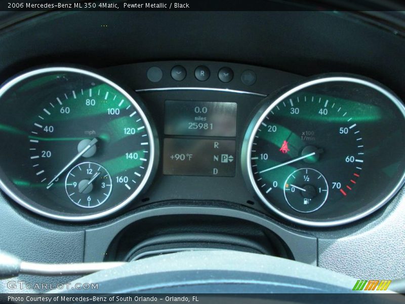Pewter Metallic / Black 2006 Mercedes-Benz ML 350 4Matic
