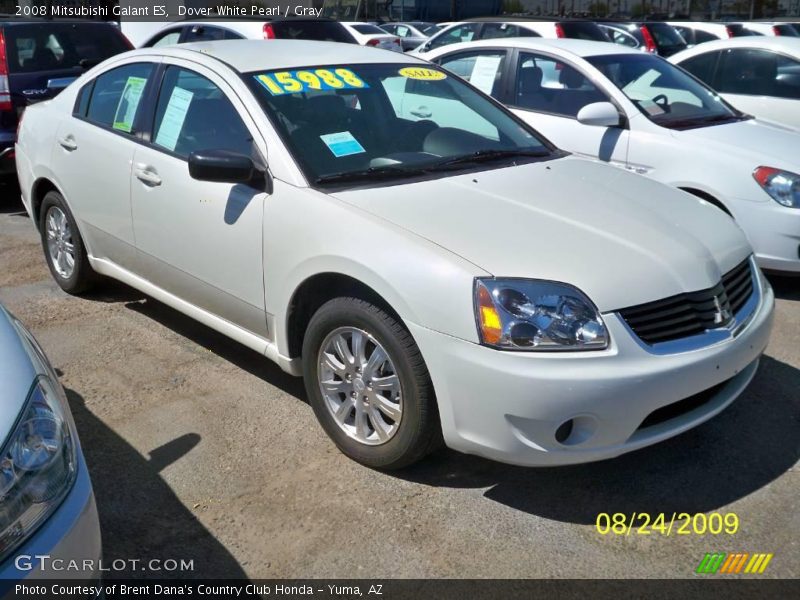 Dover White Pearl / Gray 2008 Mitsubishi Galant ES