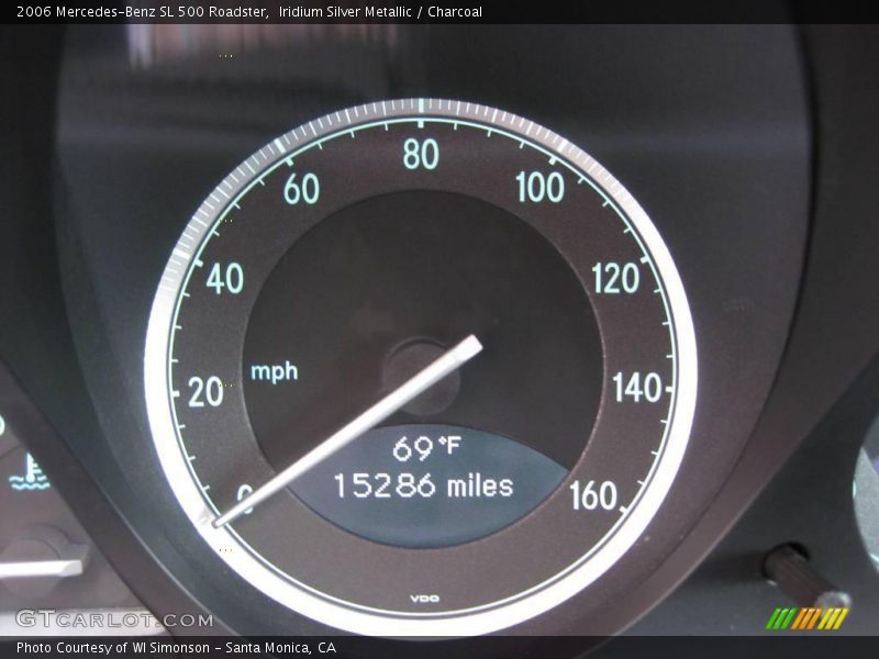 Iridium Silver Metallic / Charcoal 2006 Mercedes-Benz SL 500 Roadster