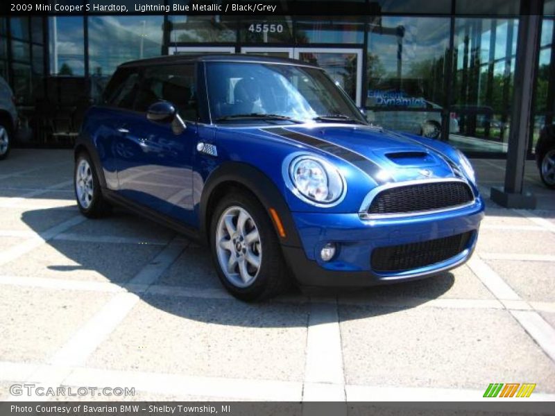 Lightning Blue Metallic / Black/Grey 2009 Mini Cooper S Hardtop