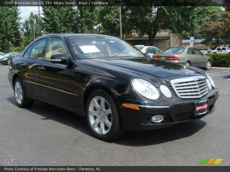 Black / Cashmere 2007 Mercedes-Benz E 350 4Matic Sedan