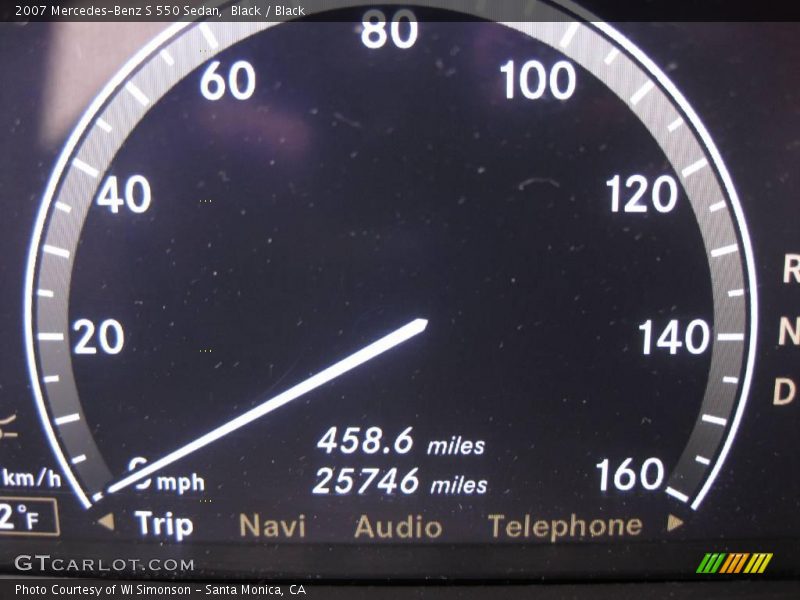Black / Black 2007 Mercedes-Benz S 550 Sedan