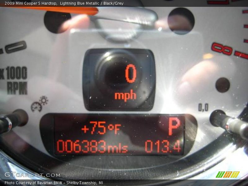 Lightning Blue Metallic / Black/Grey 2009 Mini Cooper S Hardtop