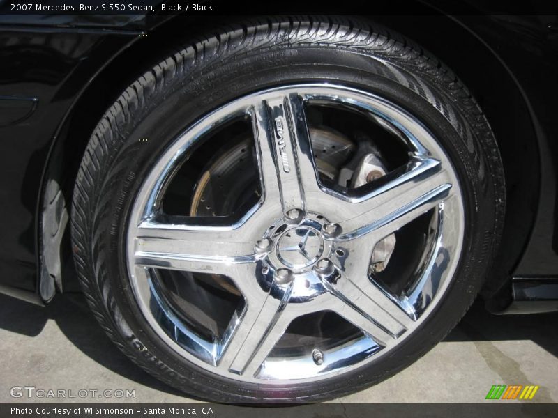 Black / Black 2007 Mercedes-Benz S 550 Sedan