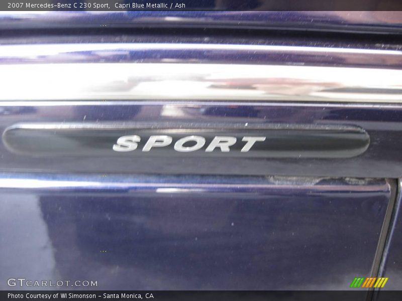 Capri Blue Metallic / Ash 2007 Mercedes-Benz C 230 Sport