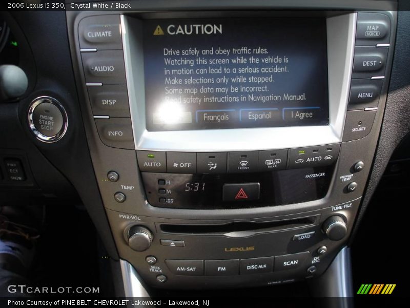 Crystal White / Black 2006 Lexus IS 350