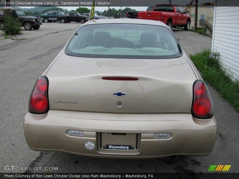 Sandstone Metallic / Neutral 2004 Chevrolet Monte Carlo LS