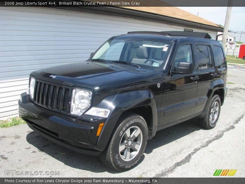 Brilliant Black Crystal Pearl / Pastel Slate Gray 2008 Jeep Liberty Sport 4x4