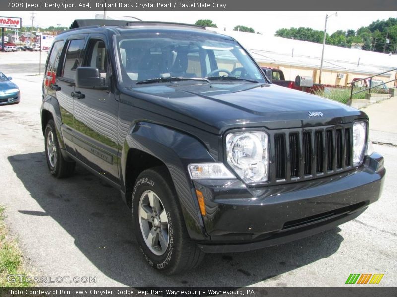 Brilliant Black Crystal Pearl / Pastel Slate Gray 2008 Jeep Liberty Sport 4x4