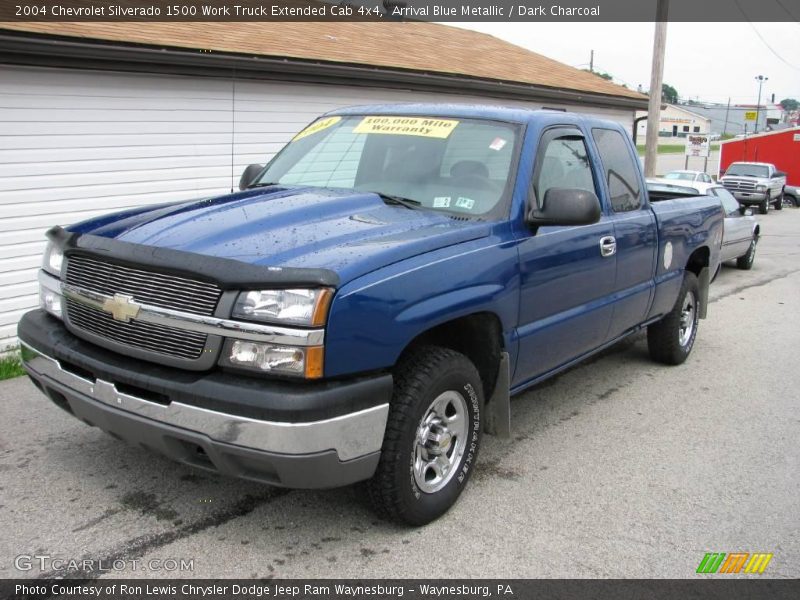 Arrival Blue Metallic / Dark Charcoal 2004 Chevrolet Silverado 1500 Work Truck Extended Cab 4x4