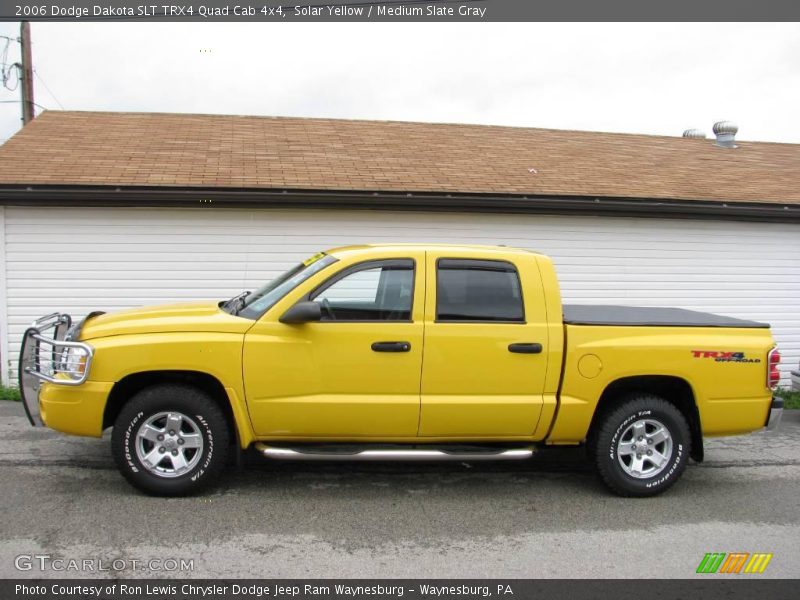 Solar Yellow / Medium Slate Gray 2006 Dodge Dakota SLT TRX4 Quad Cab 4x4