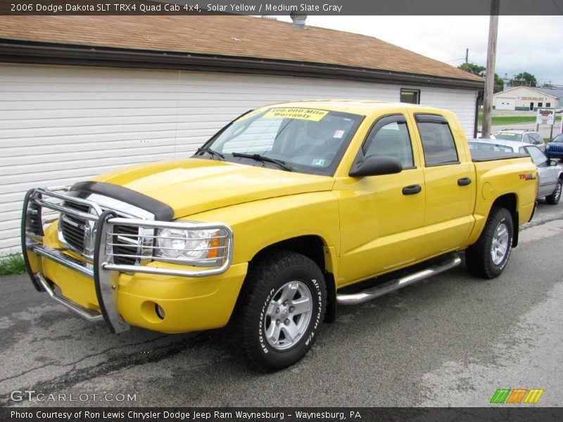 Solar Yellow / Medium Slate Gray 2006 Dodge Dakota SLT TRX4 Quad Cab 4x4