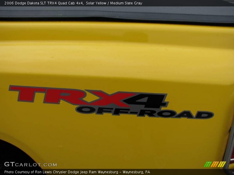 Solar Yellow / Medium Slate Gray 2006 Dodge Dakota SLT TRX4 Quad Cab 4x4