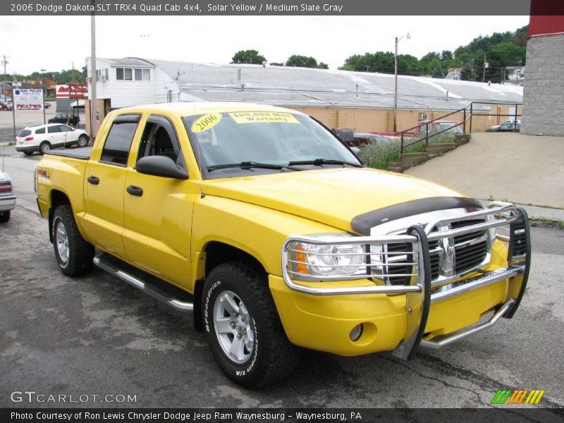 Solar Yellow / Medium Slate Gray 2006 Dodge Dakota SLT TRX4 Quad Cab 4x4