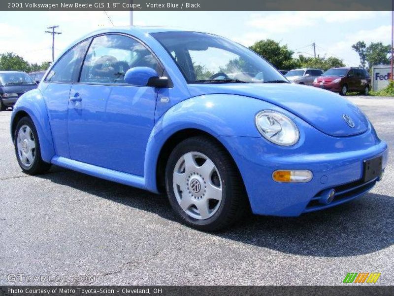 Vortex Blue / Black 2001 Volkswagen New Beetle GLS 1.8T Coupe
