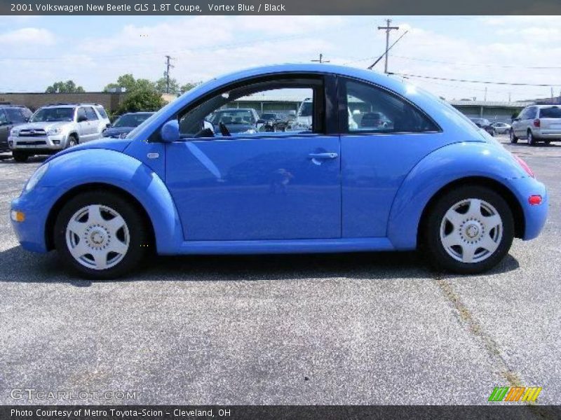 Vortex Blue / Black 2001 Volkswagen New Beetle GLS 1.8T Coupe