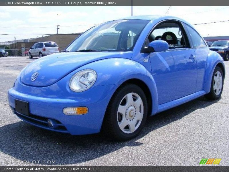 Vortex Blue / Black 2001 Volkswagen New Beetle GLS 1.8T Coupe