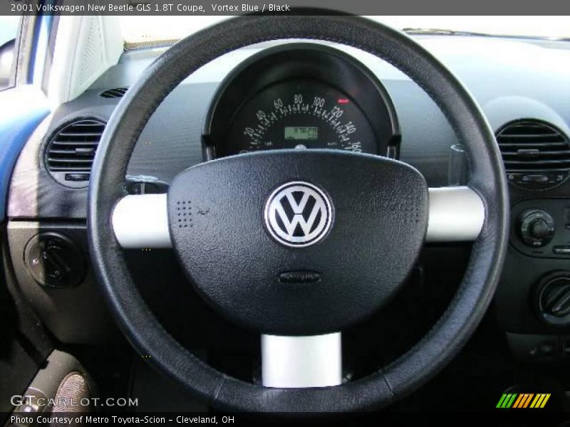 Vortex Blue / Black 2001 Volkswagen New Beetle GLS 1.8T Coupe