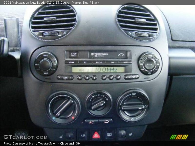 Vortex Blue / Black 2001 Volkswagen New Beetle GLS 1.8T Coupe