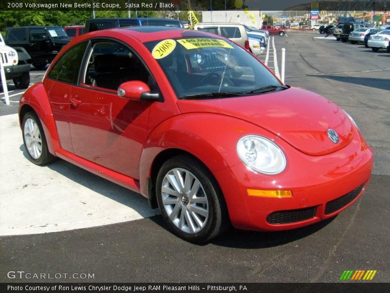 Salsa Red / Black 2008 Volkswagen New Beetle SE Coupe