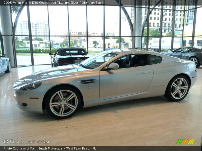 AM Titanium Silver / Obsidian Black 2008 Aston Martin DB9 Coupe