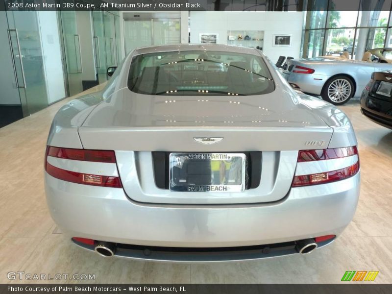 AM Titanium Silver / Obsidian Black 2008 Aston Martin DB9 Coupe
