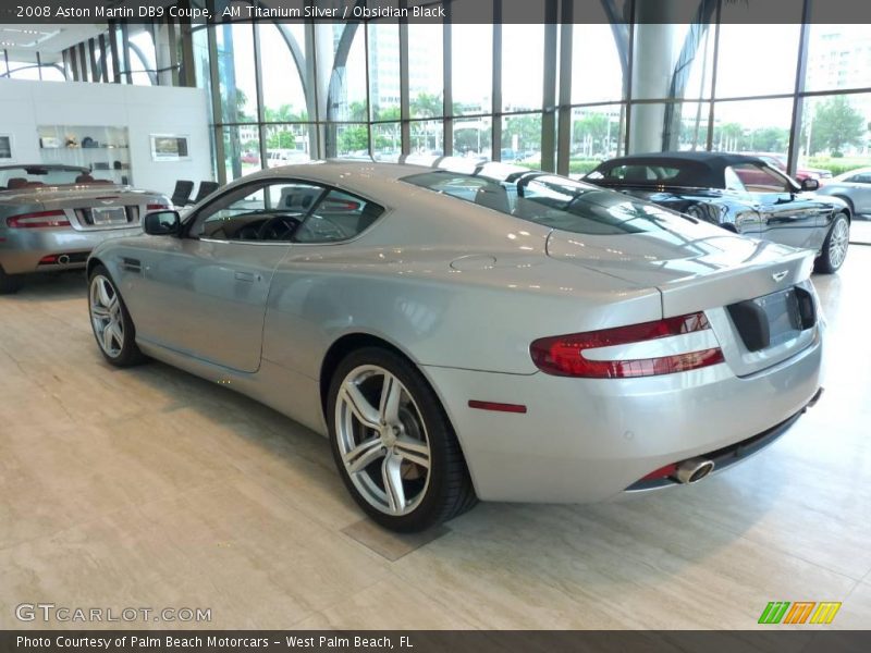 AM Titanium Silver / Obsidian Black 2008 Aston Martin DB9 Coupe