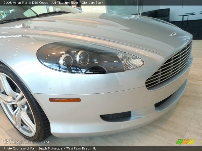 AM Titanium Silver / Obsidian Black 2008 Aston Martin DB9 Coupe