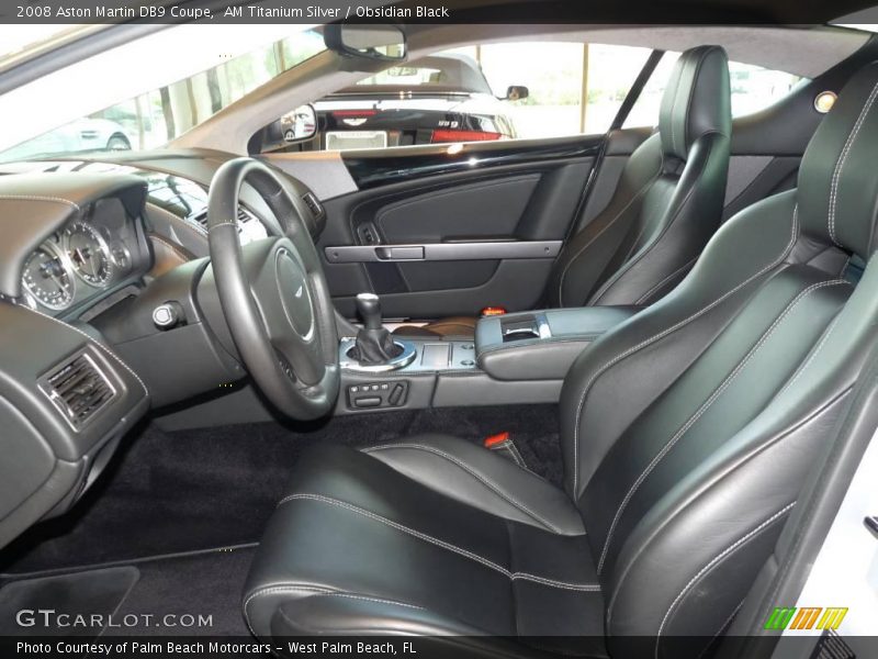 AM Titanium Silver / Obsidian Black 2008 Aston Martin DB9 Coupe