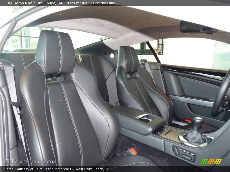 AM Titanium Silver / Obsidian Black 2008 Aston Martin DB9 Coupe