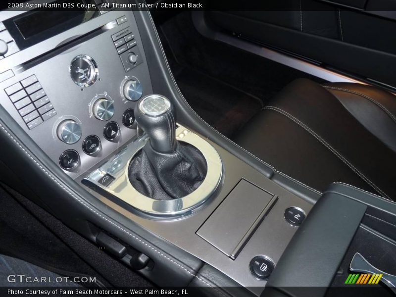 AM Titanium Silver / Obsidian Black 2008 Aston Martin DB9 Coupe