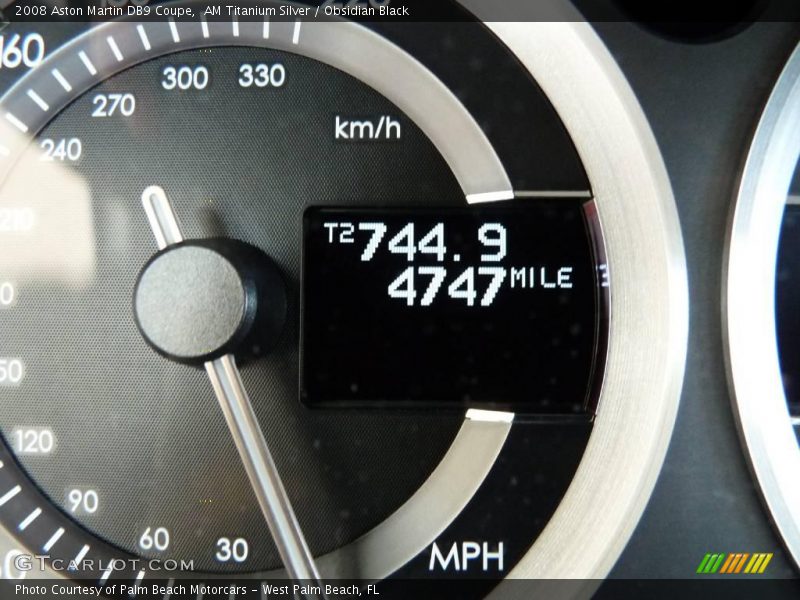 AM Titanium Silver / Obsidian Black 2008 Aston Martin DB9 Coupe