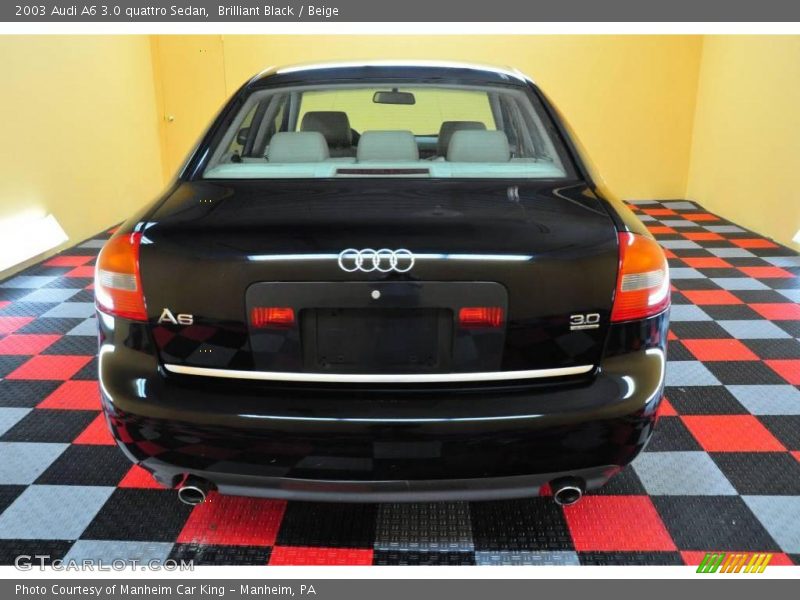 Brilliant Black / Beige 2003 Audi A6 3.0 quattro Sedan