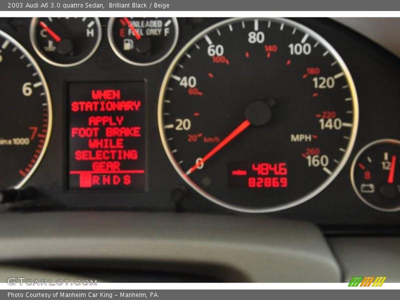 Brilliant Black / Beige 2003 Audi A6 3.0 quattro Sedan