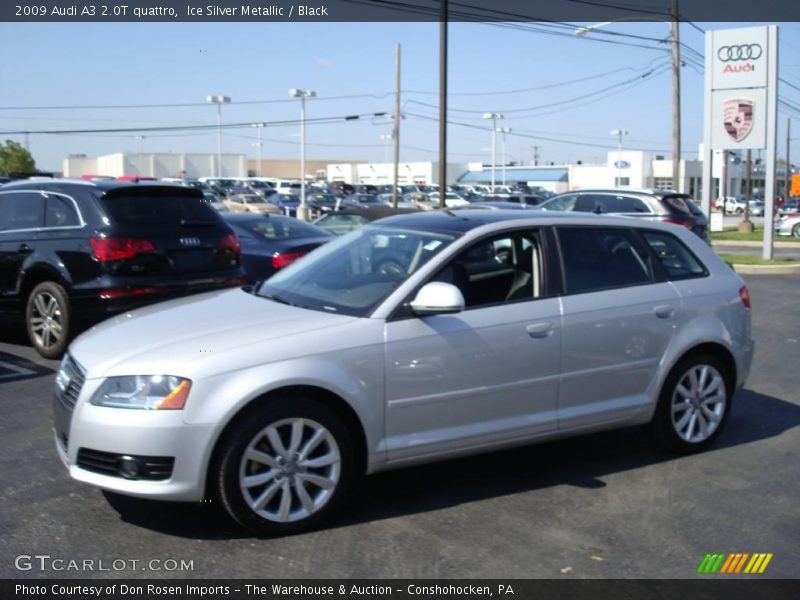 Ice Silver Metallic / Black 2009 Audi A3 2.0T quattro