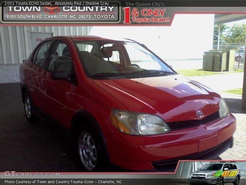 Absolutely Red / Shadow Gray 2001 Toyota ECHO Sedan