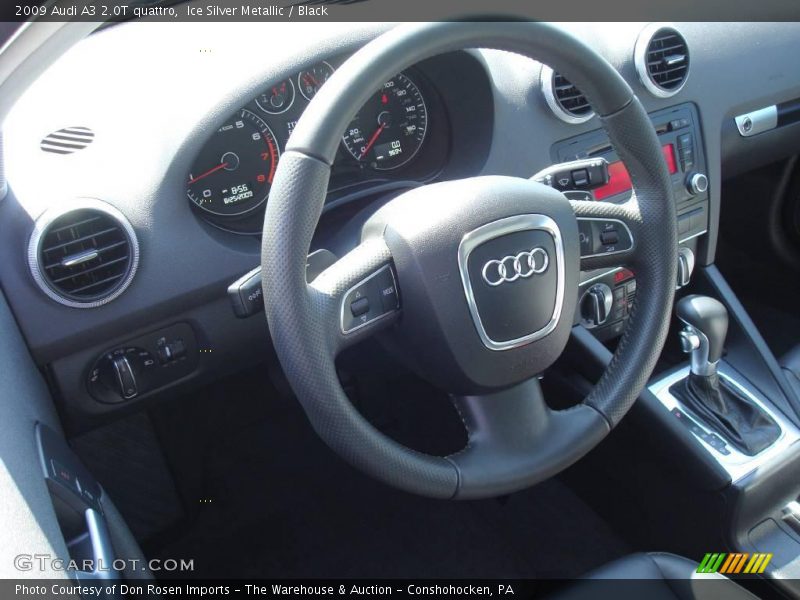 Ice Silver Metallic / Black 2009 Audi A3 2.0T quattro