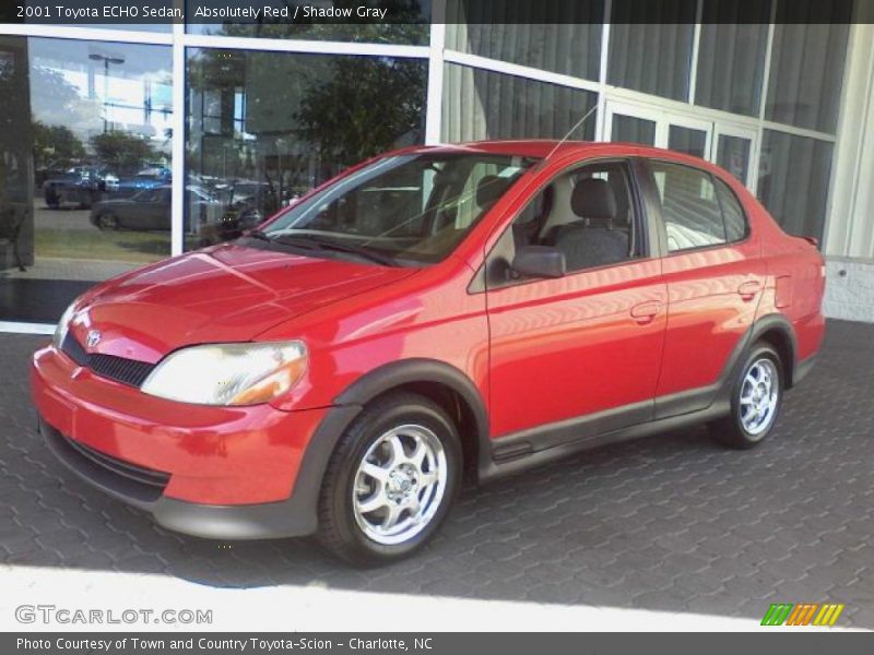 Absolutely Red / Shadow Gray 2001 Toyota ECHO Sedan
