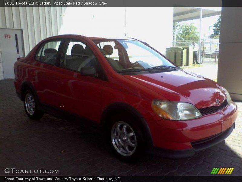 Absolutely Red / Shadow Gray 2001 Toyota ECHO Sedan