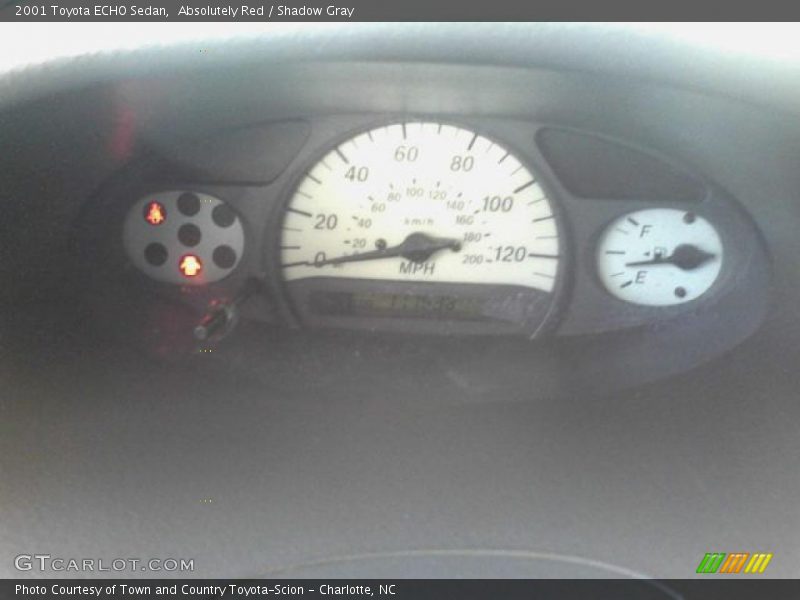 Absolutely Red / Shadow Gray 2001 Toyota ECHO Sedan