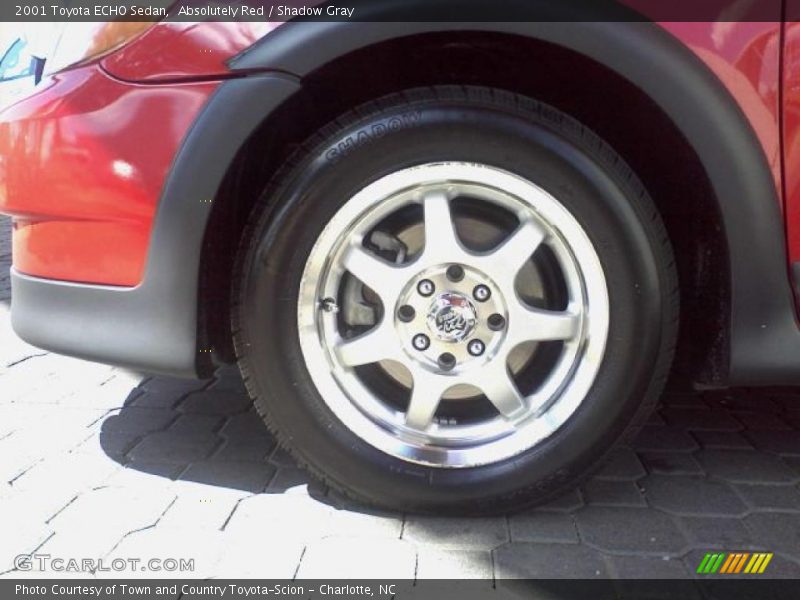Absolutely Red / Shadow Gray 2001 Toyota ECHO Sedan