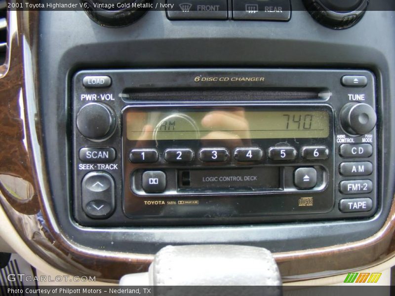 Vintage Gold Metallic / Ivory 2001 Toyota Highlander V6