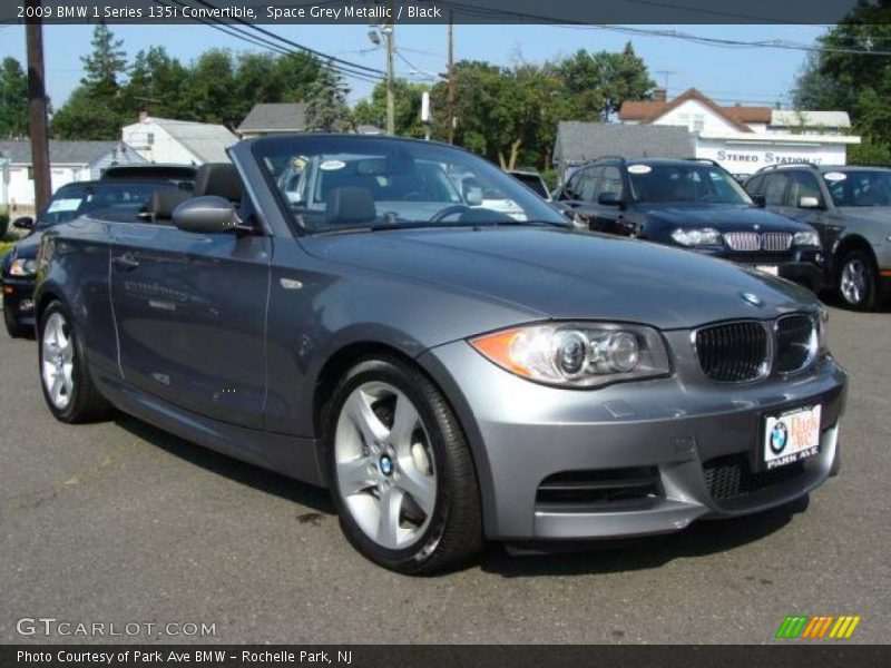 Space Grey Metallic / Black 2009 BMW 1 Series 135i Convertible