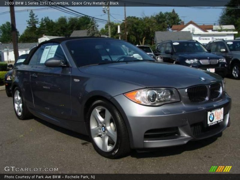 Space Grey Metallic / Black 2009 BMW 1 Series 135i Convertible