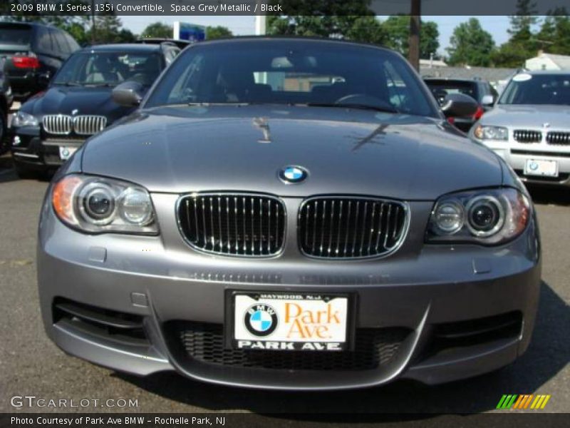 Space Grey Metallic / Black 2009 BMW 1 Series 135i Convertible