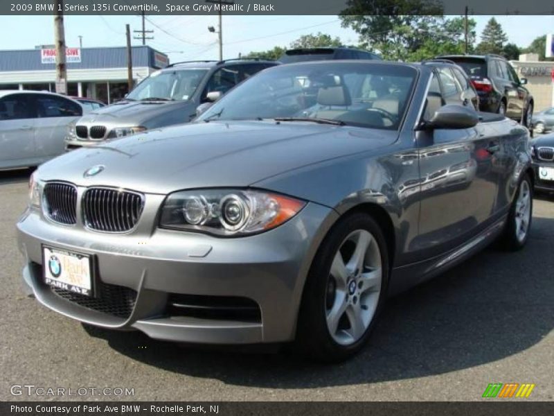 Space Grey Metallic / Black 2009 BMW 1 Series 135i Convertible