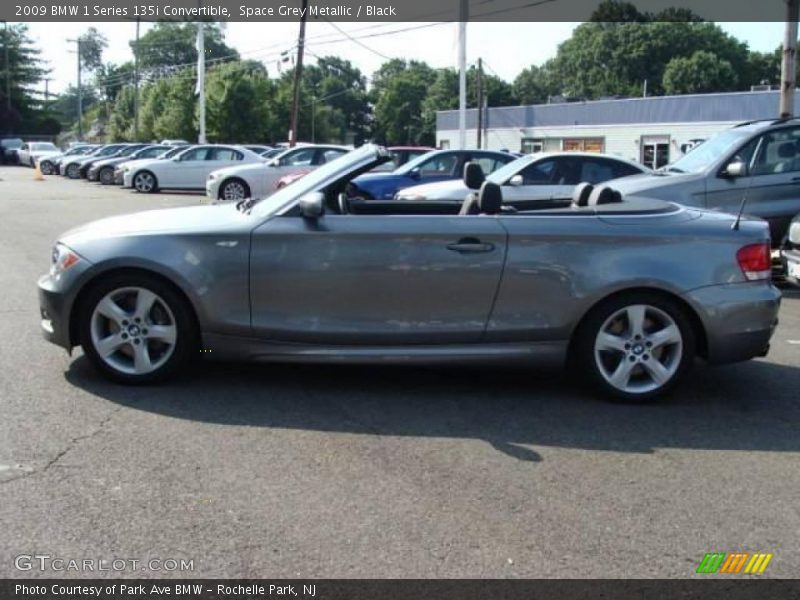 Space Grey Metallic / Black 2009 BMW 1 Series 135i Convertible