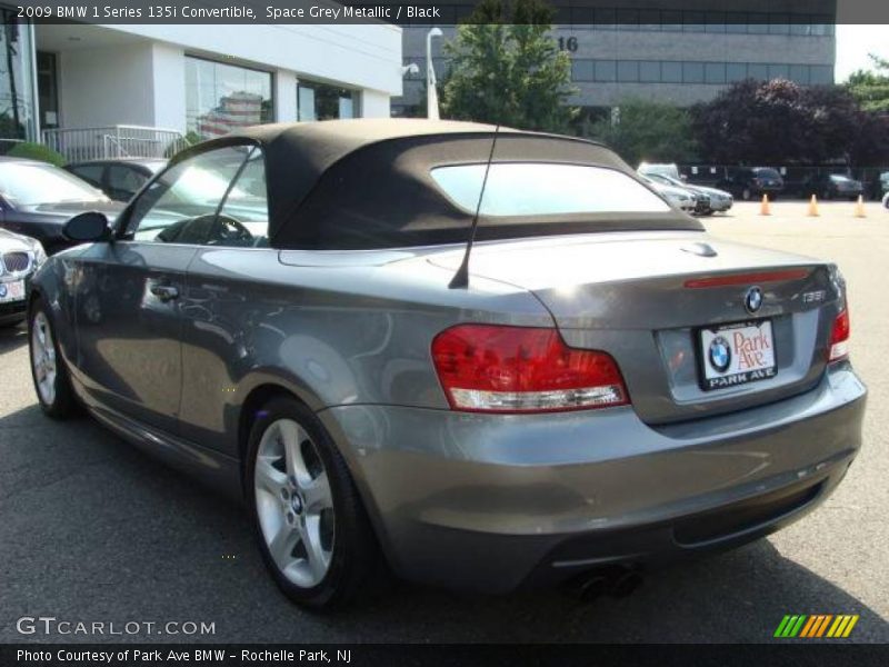 Space Grey Metallic / Black 2009 BMW 1 Series 135i Convertible