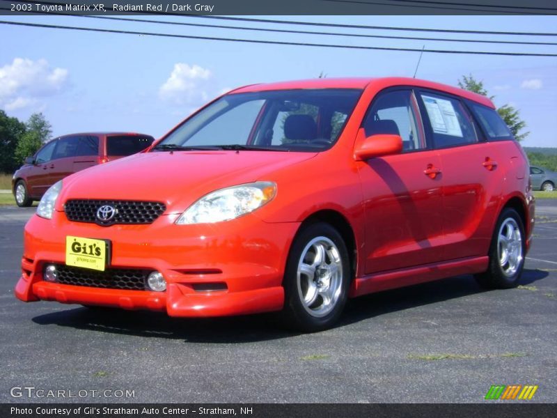 Radiant Red / Dark Gray 2003 Toyota Matrix XR