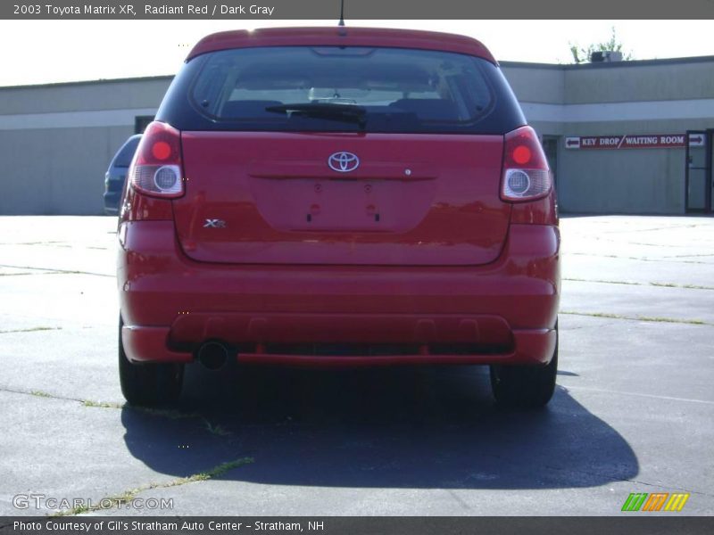 Radiant Red / Dark Gray 2003 Toyota Matrix XR